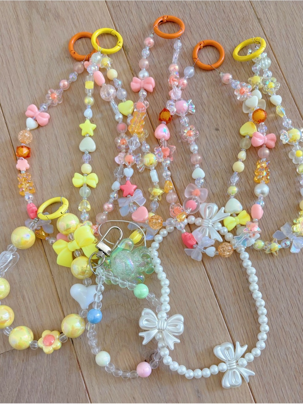 8pcs handmade phone chain/keychain/cute bag charm chain